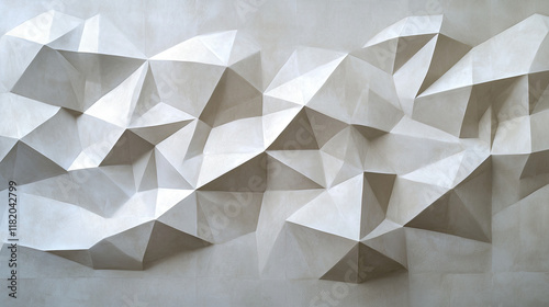 Abstract Geometric Textures on Modern Wall Surface Design