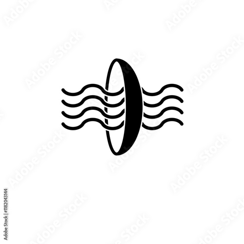 Transparency Lens Eye Solid Flat Vector Icon Isolated on White Background.
