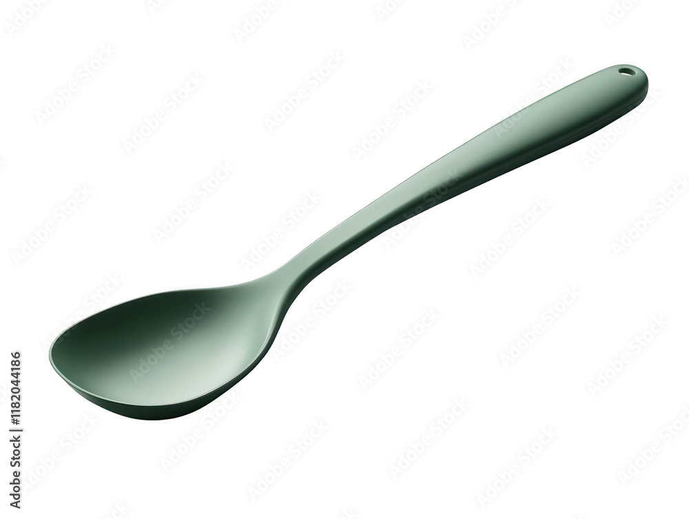 Silver spoon on dark background, a minimalist study of kitchen utensil Silver spoon on dark background, a minimalist study of kitchen utensil