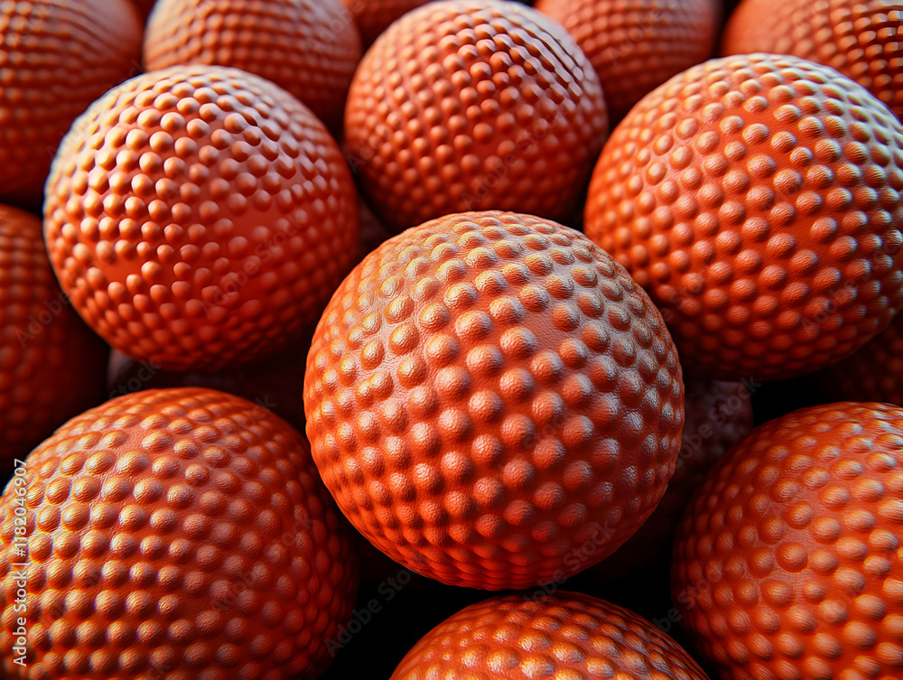3D Render Orange Sphere Texture Background 3D Render Orange Sphere Texture Background