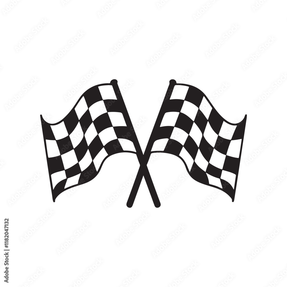 Fototapeta premium checkered flag vector illustration