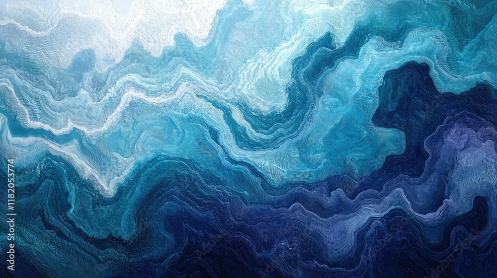 Subtle abstract blue wave textures with a gradient blending from light turquoise to deep sapphire tones Subtle abstract blue wave textures with a gradient blending from light turquoise to deep sapphire tones