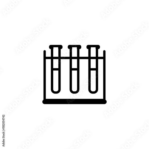 test tube rack line icon