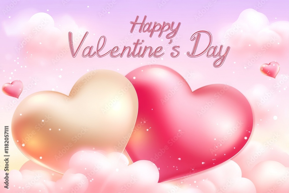 Abstract pink 3D room featuring a realistic pink pedestal podium in a heart shape, designed for a pastel minimalist Valentine's product display. This modern rendering includes a geometric platform,