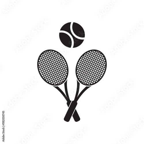  tennis racket vector icon