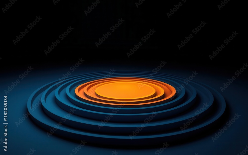 community support. An abstract representation of glowing circles expanding outward community support. An abstract representation of glowing circles expanding outward