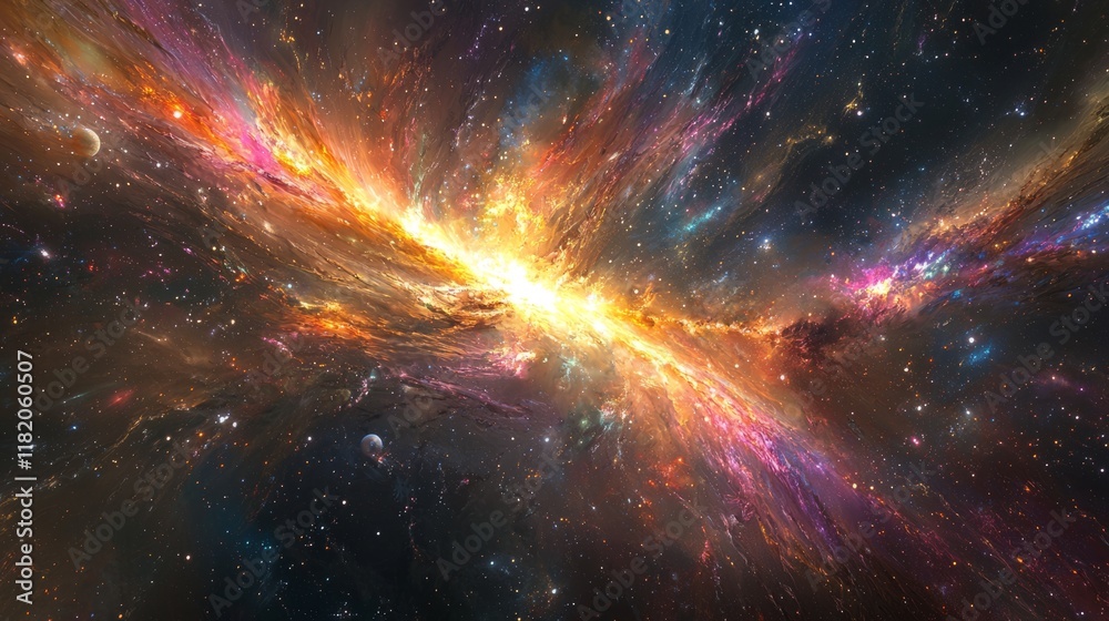 Stunning Cosmic Explosion: A Vivid Representation of the Universe's Celestial Wonders Stunning Cosmic Explosion: A Vivid Representation of the Universe's Celestial Wonders