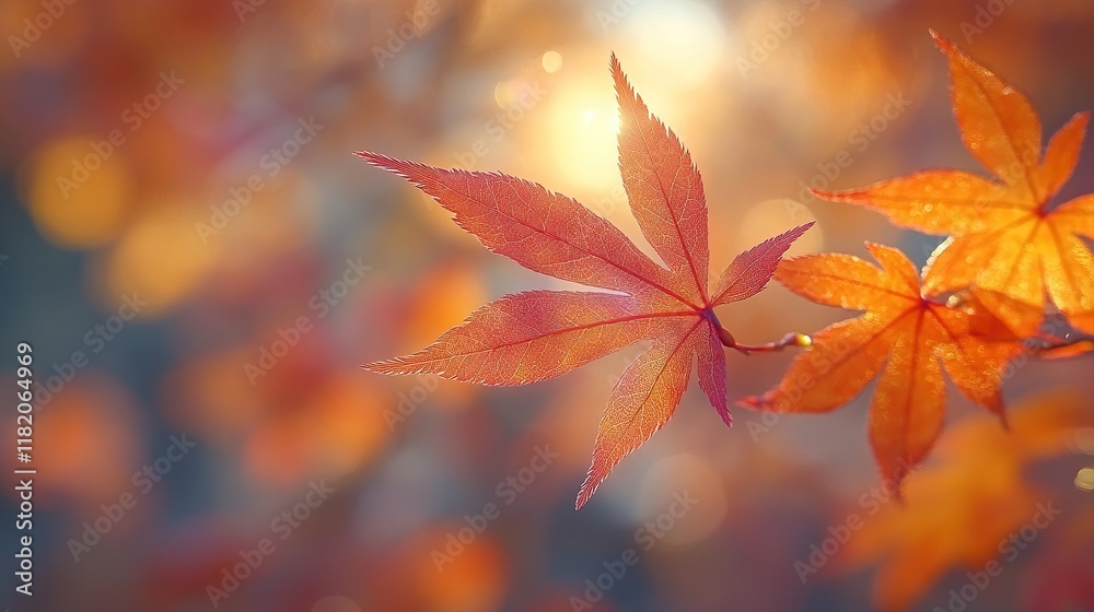 A close-up of vibrant autumn leaves illuminated by soft sunlight, showcasing the beauty of nature. A close-up of vibrant autumn leaves illuminated by soft sunlight, showcasing the beauty of nature.