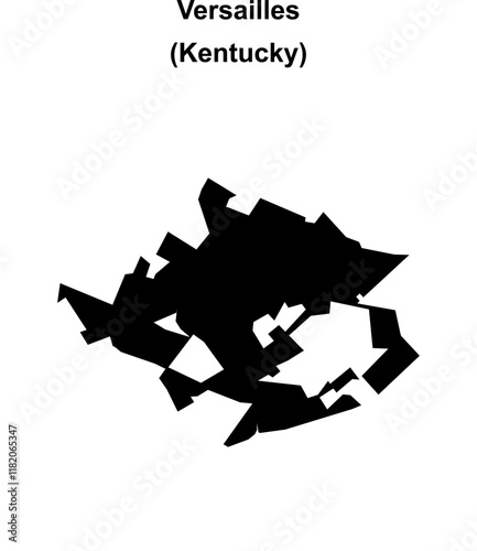 Versailles (Kentucky) blank outline map