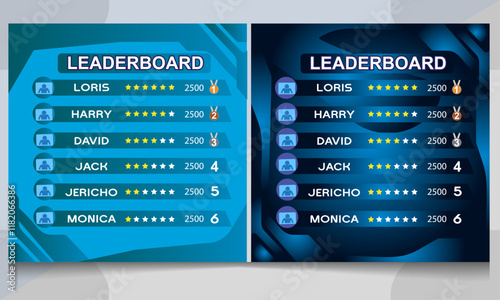 Game leader board vector design unique and professional
