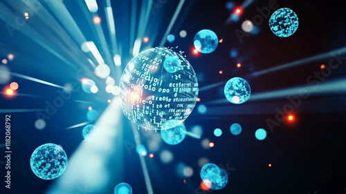 Digital Data Stream: A Futuristic Visualization of Information Flow