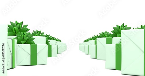 abstract gift box as present - 3d rendering 4k DCI seamless loop