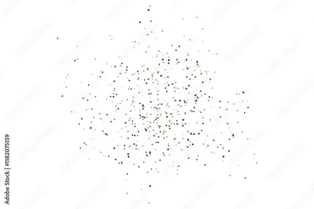 sparkling abstract silver glitter background, metal christmas confetti falling. light magic shining Flying glitter dots particles, sparkle vector border backdrop.