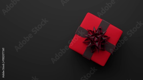 abstract gift box as present - 3d rendering 4k seamless loop