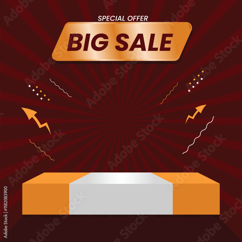 Sale Banner Design Tamplate For Social Media And Web Simple Vector