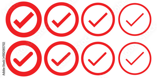 check mark icon. Valid icon in different style vector illustration. two colored and black valid vector icons designed in filled, outline, line and stroke style can be used for web, mobile, UI. EPS 10