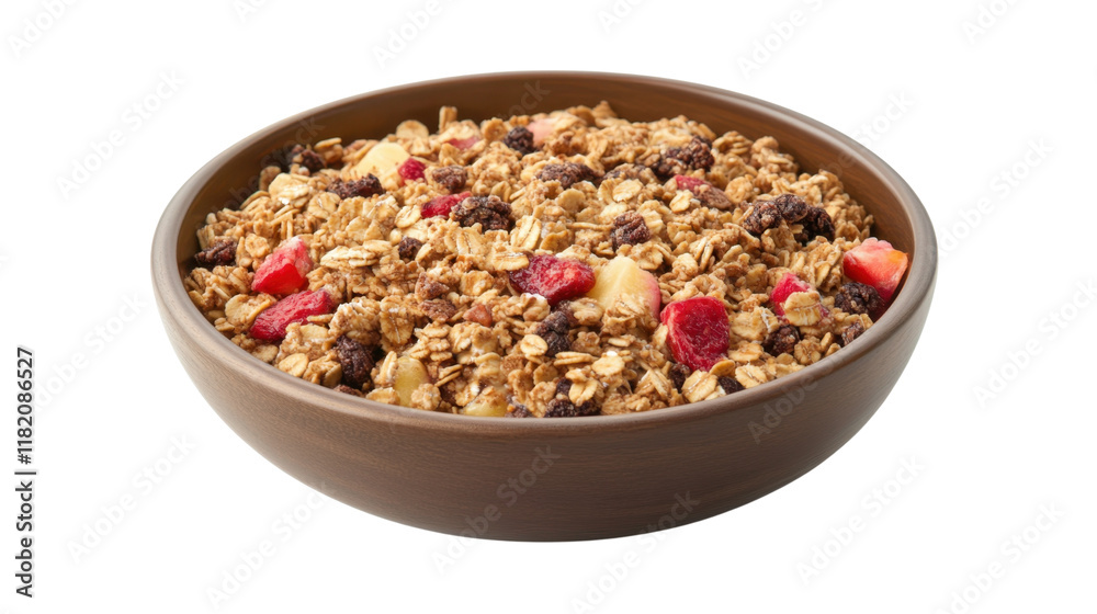 Delicious and Nutritious Oat Granola with Mixed Berries in a Rustic Wooden Bowl, Perfect for Healthy Breakfast or Snack, Ideal for Wellness and Nutrition Photography Delicious and Nutritious Oat Granola with Mixed Berries in a Rustic Wooden Bowl, Perfect for Healthy Breakfast or Snack, Ideal for Wellness and Nutrition Photography