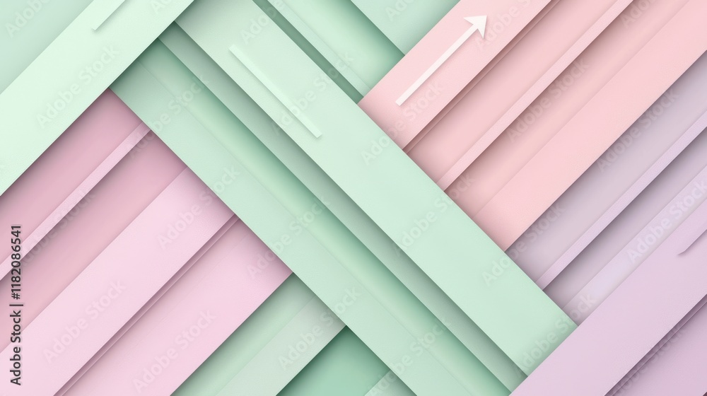 Obraz premium Abstract pastel design with fluid shapes digital art vibrant gradient tones modern aesthetic dynamic viewpoint clean style