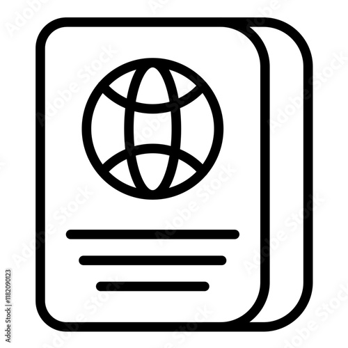 Vector Design Passport Icon Style