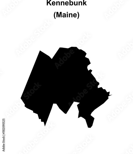 Kennebunk (Maine) blank outline map