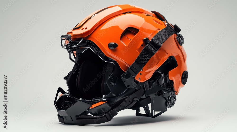 Bright Orange Safety Helmet for Extreme Sports Use Bright Orange Safety Helmet for Extreme Sports Use