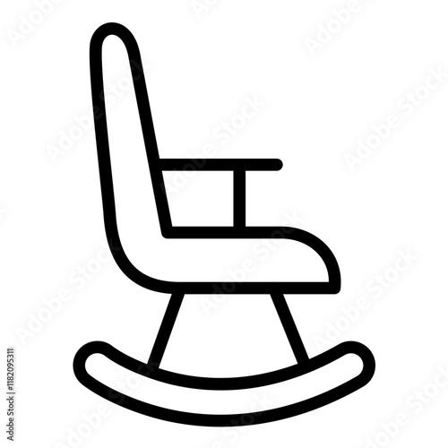 Vector Design Rocking Chair Icon Style