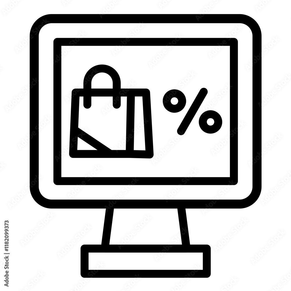 Vector Design Online Sale Icon Style Vector Design Online Sale Icon Style