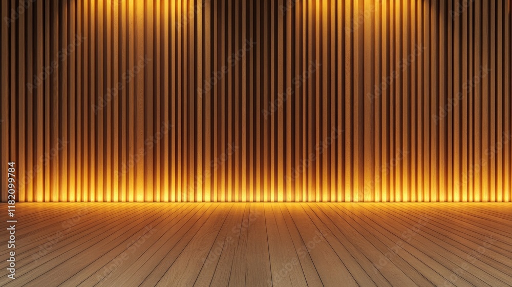 custom made wallpaper toronto digitalIlluminated wooden wall and floor background.