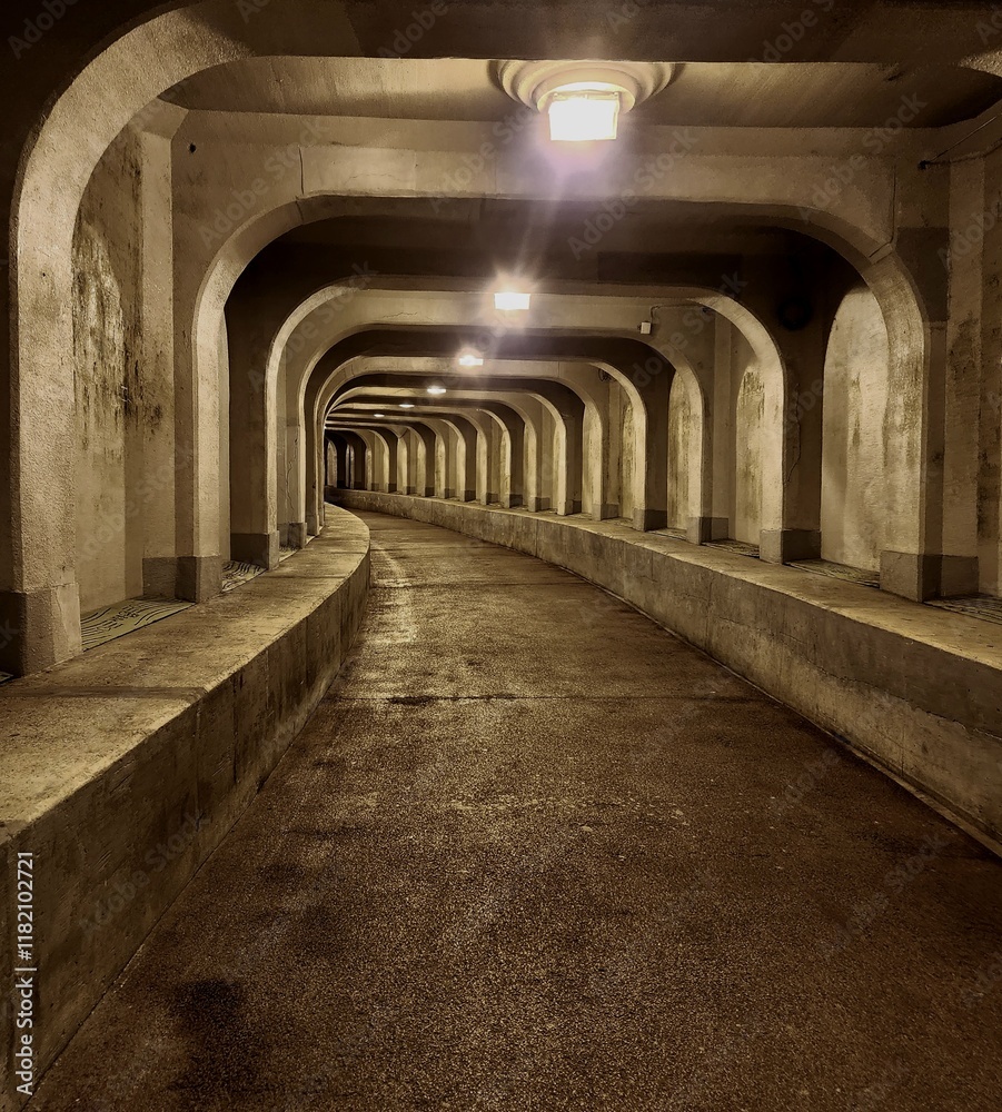 Obraz premium Undersea tunnel in Tongyeong, South Korea 
