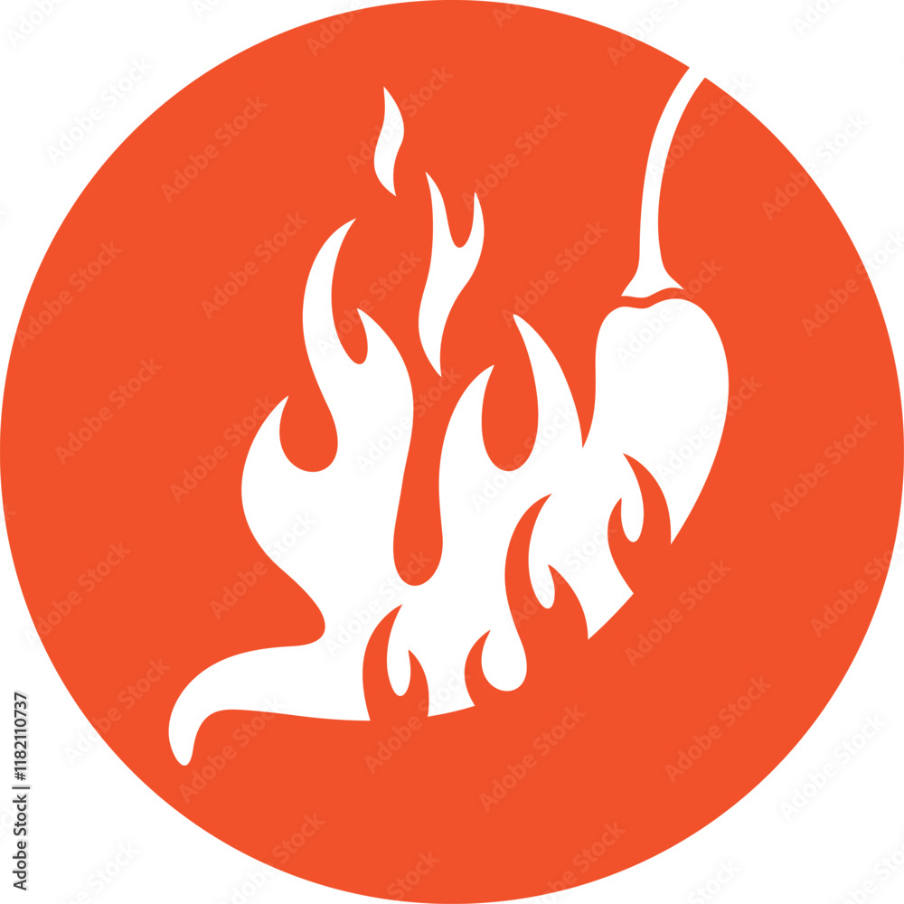 Chili pepper logo. Isolated chili pepper on white background. Fire Chili pepper logo. Isolated chili pepper on white background. Fire