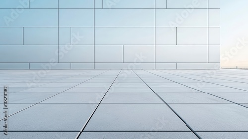 Modern Architectural Facade with Clean Lines and Minimalist Approach in Low Resolution for Contemporary Design Inspirations