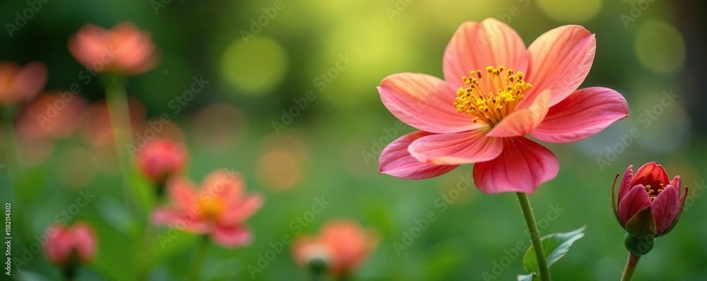 Detaillierte Aufnahme der Mohnblume in einem Garten, blumen, pflanzen Detaillierte Aufnahme der Mohnblume in einem Garten, blumen, pflanzen