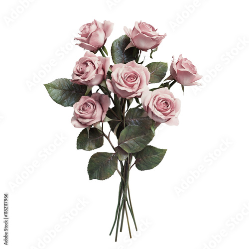 Elegant Bouquet of Dusty Pink Roses