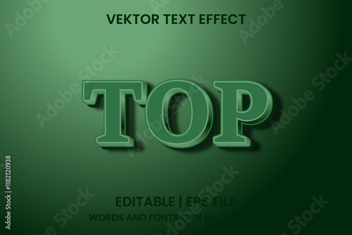 Editable top-
effect text
