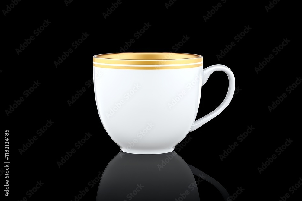 Golden Rim Coffee Cup on Black - Elegant white porcelain cup with a golden rim, symbolizing luxury, sophistication, warmth, and a moment of quiet enjoyment. Perfect for a relaxing coffee break. Golden Rim Coffee Cup on Black - Elegant white porcelain cup with a golden rim, symbolizing luxury, sophistication, warmth, and a moment of quiet enjoyment. Perfect for a relaxing coffee break.
