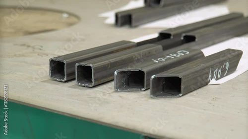 Laser cutting part on the table