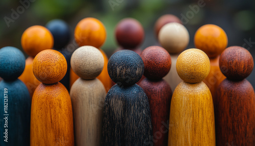 colorful game pins - concept for diversified team
