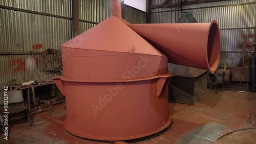 Finished part in the welding workshop