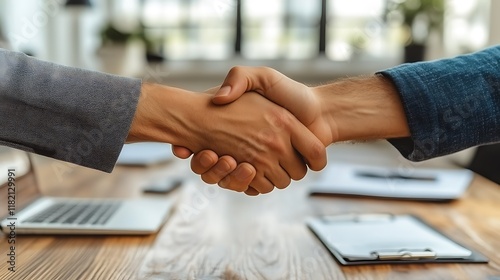 Handshake Agreement: A Close-Up, Professional Image