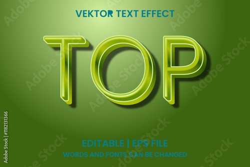 Editable top-
effect text
