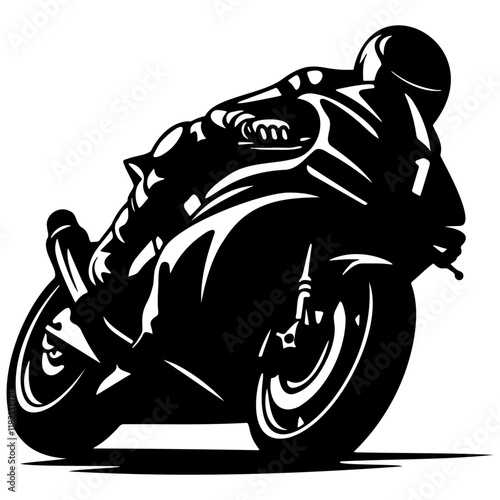 Motorcycle Racing Illustration.