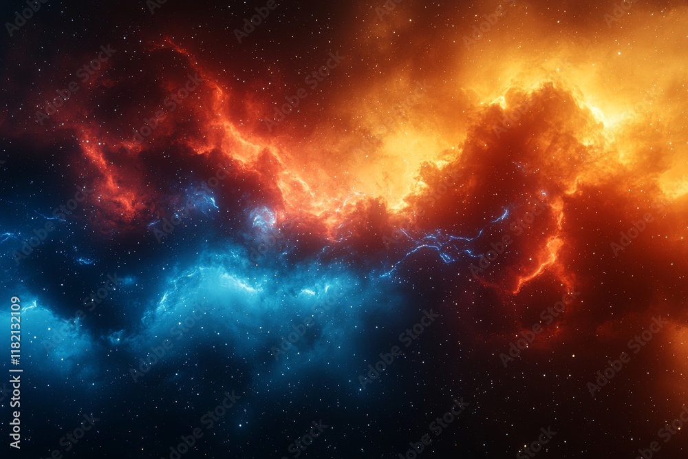 Naklejka premium A conceptual visualization of quantum light particles dynamically exchanging energy