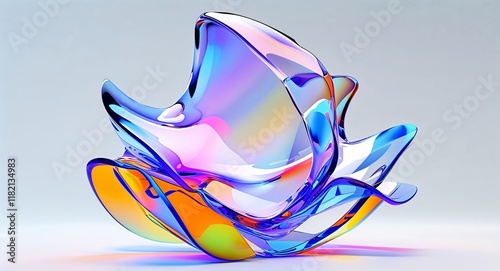 abstract background with glassy look waves