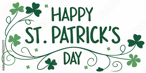 Happy St. Patrick's Day, text