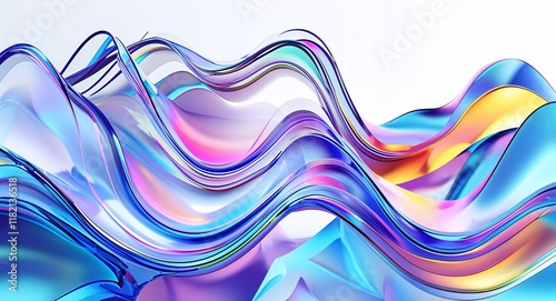 abstract background with glassy look waves