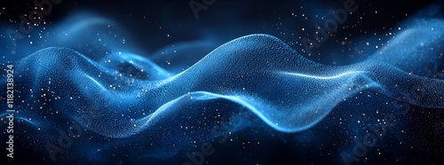 Ethereal blue abstract wallpaper background that imitates fluid waves and tranquil ocean depths. 16:10 widescreen ratio