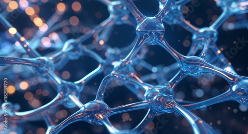 abstract blue background with bubbles