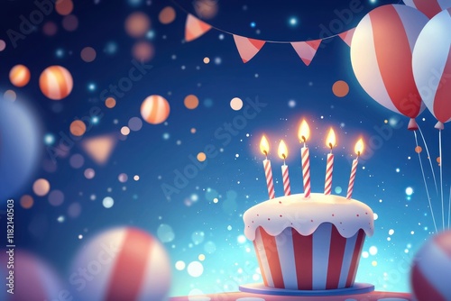 Circus-themed birthday celebration with colorful decorations festive atmosphere joyful moments captivating visuals