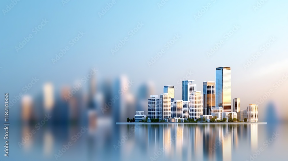Obraz premium Futuristic Smart City Skyline with 5G Powered IoT Infrastructure and Connected Mobility A modern high tech urban landscape showcasing the of advanced technologies automation