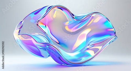 abstract background with glassy look waves